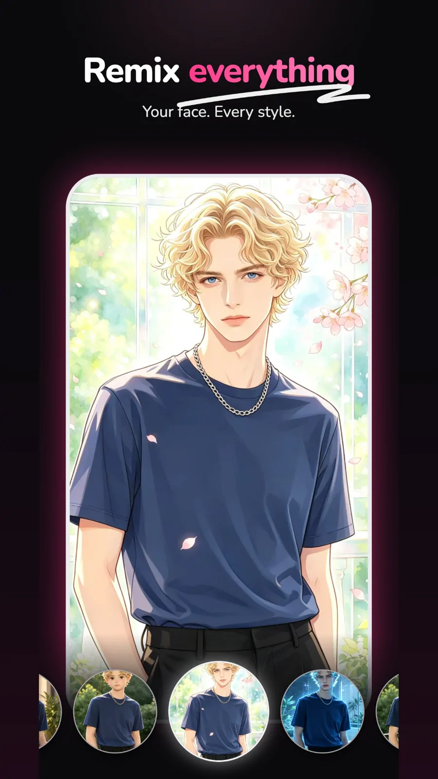 Sakuvio portrait transformed into an illustrated style